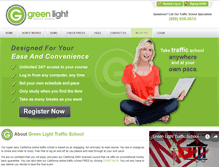 Tablet Screenshot of greenlighttrafficschool.com